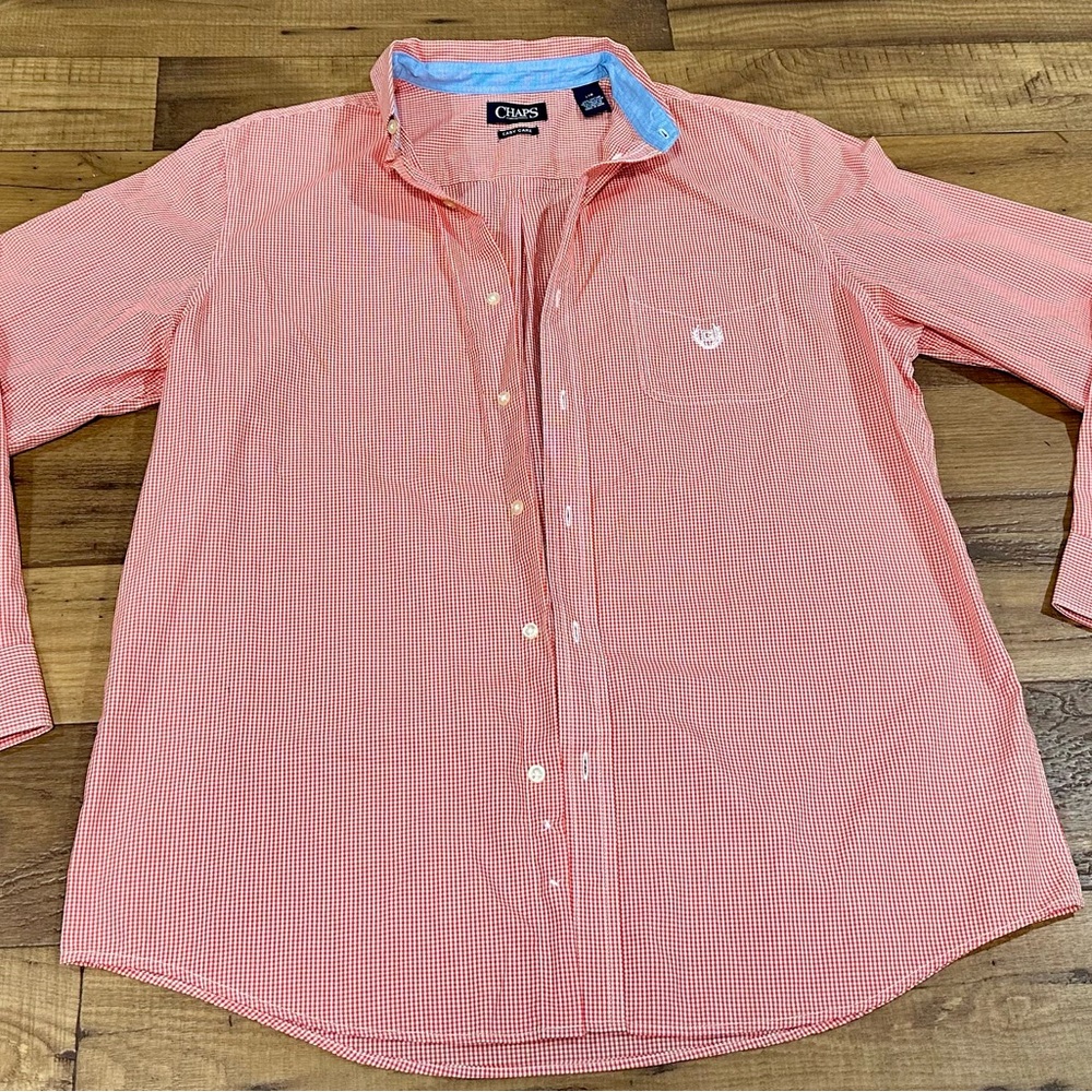 Chaps Men's Red Checkered Casual Shirt
